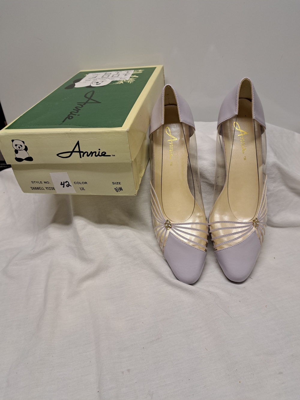 Annie Lavender Strappy Pointed Toe Pumps